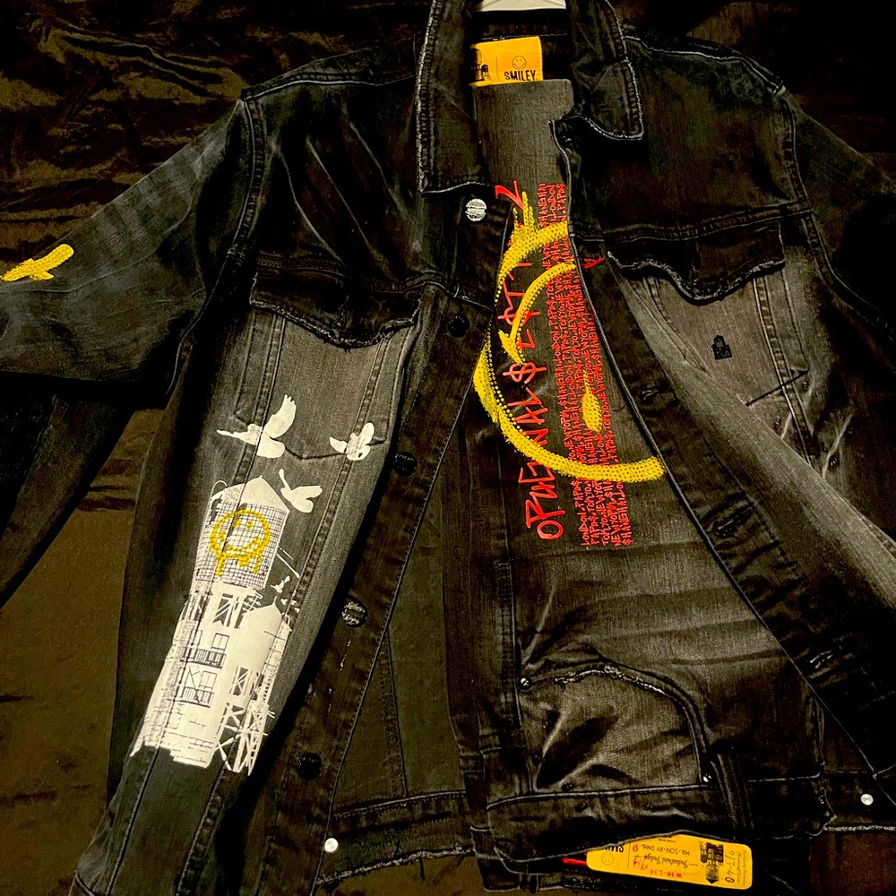 Black denim jean set